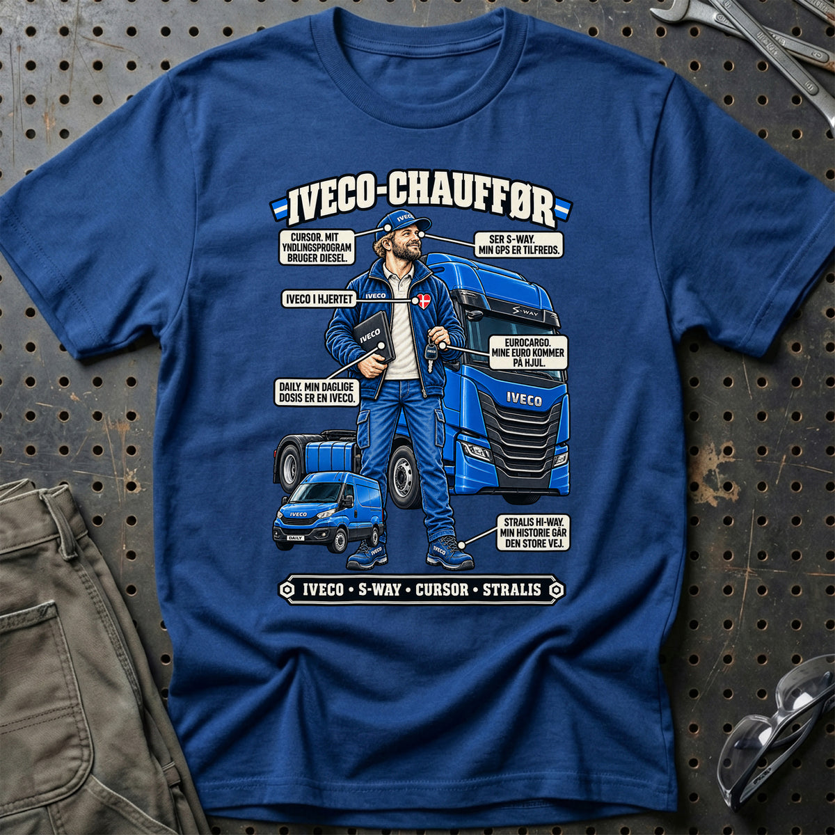 
Iveco-Chauffør T-Shirt – Blå Royal