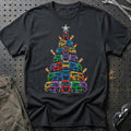 Iveco Lastbil Juletræ Christmas Tree T-Shirt-Beklædning-Iveco-Sort-S-Garage Culture Shop- garage - man cave - merchandise