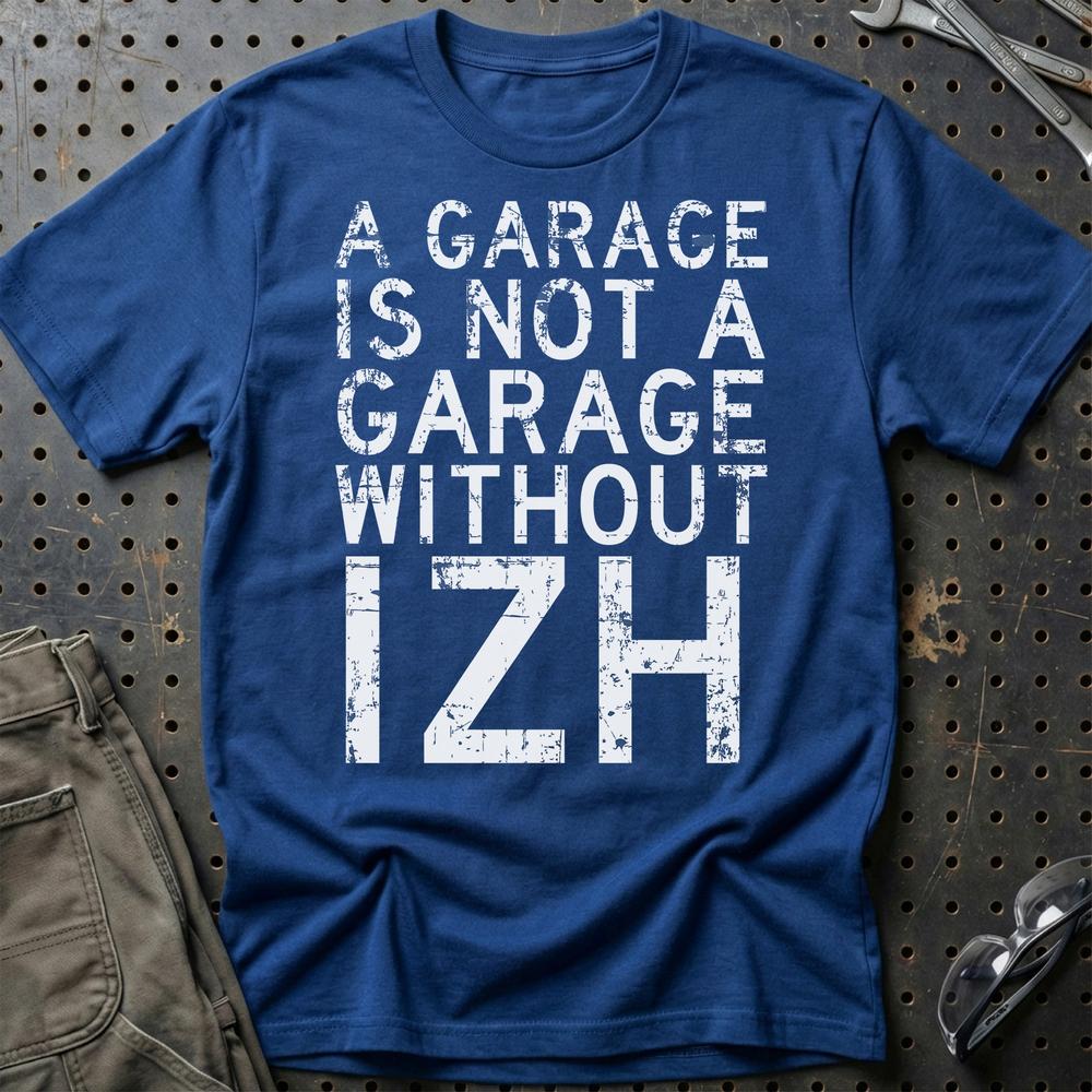 Izh - A Garage Is Not A Garage Without Indian T-Shirt-Beklædning-IZh-Blå Royal-S-Garage Culture Shop- garage - man cave - merchandise
