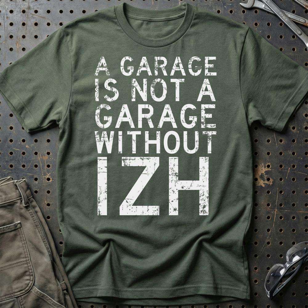 Izh - A Garage Is Not A Garage Without Indian T-Shirt-Beklædning-IZh-Grøn Militær-S-Garage Culture Shop- garage - man cave - merchandise