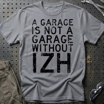 Izh - A Garage Is Not A Garage Without Indian - Unisex T-Shirt , Bomuld-Beklædning-IZh-Grå Sport-S-Garage Culture Shop- garage - man cave - merchandise