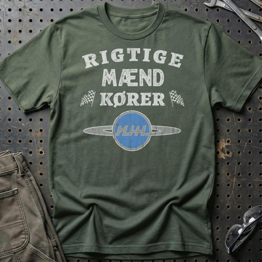 Izh Rigtige Mænd Kører T-Shirt-Beklædning-IZh-Grøn Militær-S-Garage Culture Shop- garage - man cave - merchandise