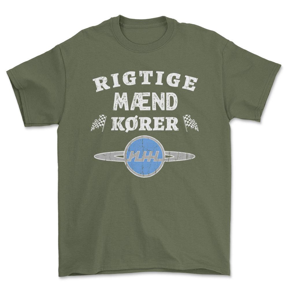 Izh Rigtige Mænd Kører - Unisex T-Shirt , Bomuld-Beklædning-IZh-Grøn Militær-S-Forside-Garage Culture Shop- garage - man cave - merchandise