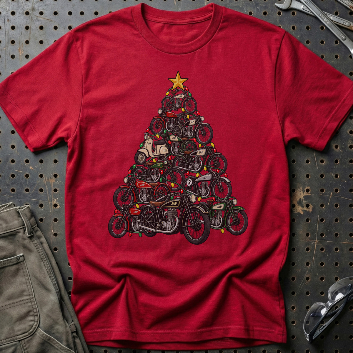 JAP Juletræ T-Shirt-Beklædning-JAP-Rød-S-Garage Culture Shop- garage - man cave - merchandise