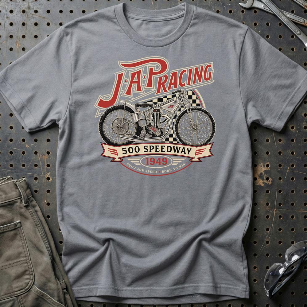 JAP Racing Motorcycles Unisex T-Shirt , Bomuld (Copy)-Beklædning-JAP-Grå Sport-S-Garage Culture Shop- garage - man cave - merchandise