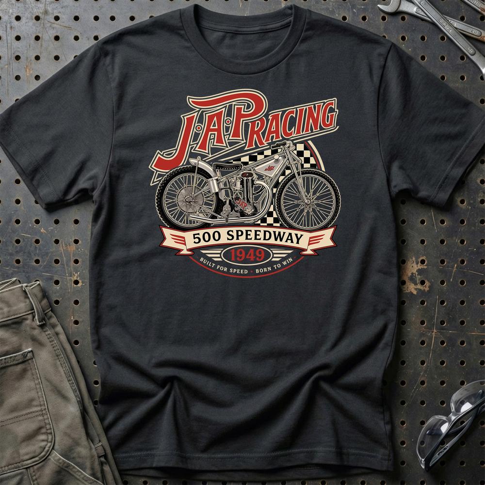 JAP Racing Motorcycles Unisex T-Shirt , Bomuld (Copy)-Beklædning-JAP-Sort-S-Garage Culture Shop- garage - man cave - merchandise