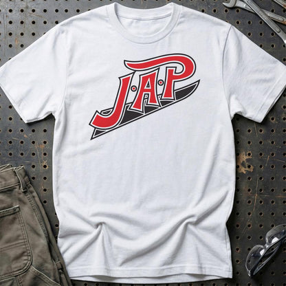 JAP motorcycles Unisex T-Shirt , Bomuld-Beklædning-JAP-Hvid-S-Garage Culture Shop- garage - man cave - merchandise