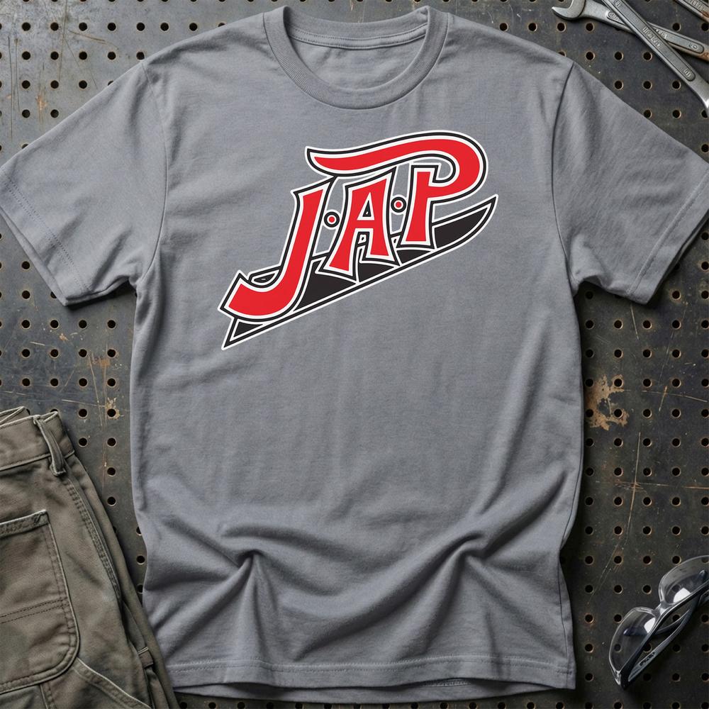 JAP motorcycles Unisex T-Shirt , Bomuld-Beklædning-JAP-Grå Sport-S-Garage Culture Shop- garage - man cave - merchandise