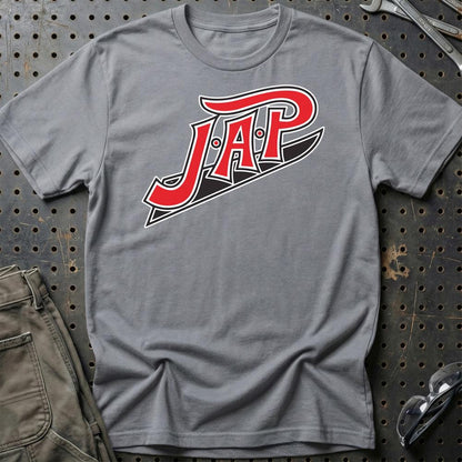 JAP motorcycles Unisex T-Shirt , Bomuld-Beklædning-JAP-Grå Sport-S-Garage Culture Shop- garage - man cave - merchandise