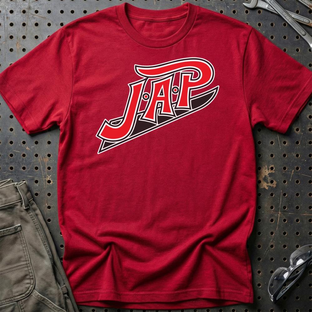 JAP motorcycles Unisex T-Shirt , Bomuld-Beklædning-JAP-Rød-S-Garage Culture Shop- garage - man cave - merchandise