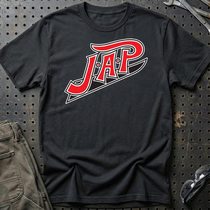 JAP motorcycles Unisex T-Shirt , Bomuld-Beklædning-JAP-Sort-S-Garage Culture Shop- garage - man cave - merchandise
