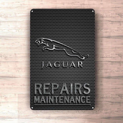 Jaguar Repairs Maintenance Skilte, Musemåtte, Dørmåtte , Plakat-Skilte-Jaguar-Garage Culture Shop- garage - man cave - merchandise