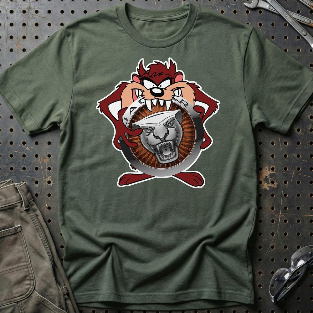 Jaguar TAZ T-Shirt-Beklædning-Jaguar-Grøn Militær-S-Garage Culture Shop- garage - man cave - merchandise