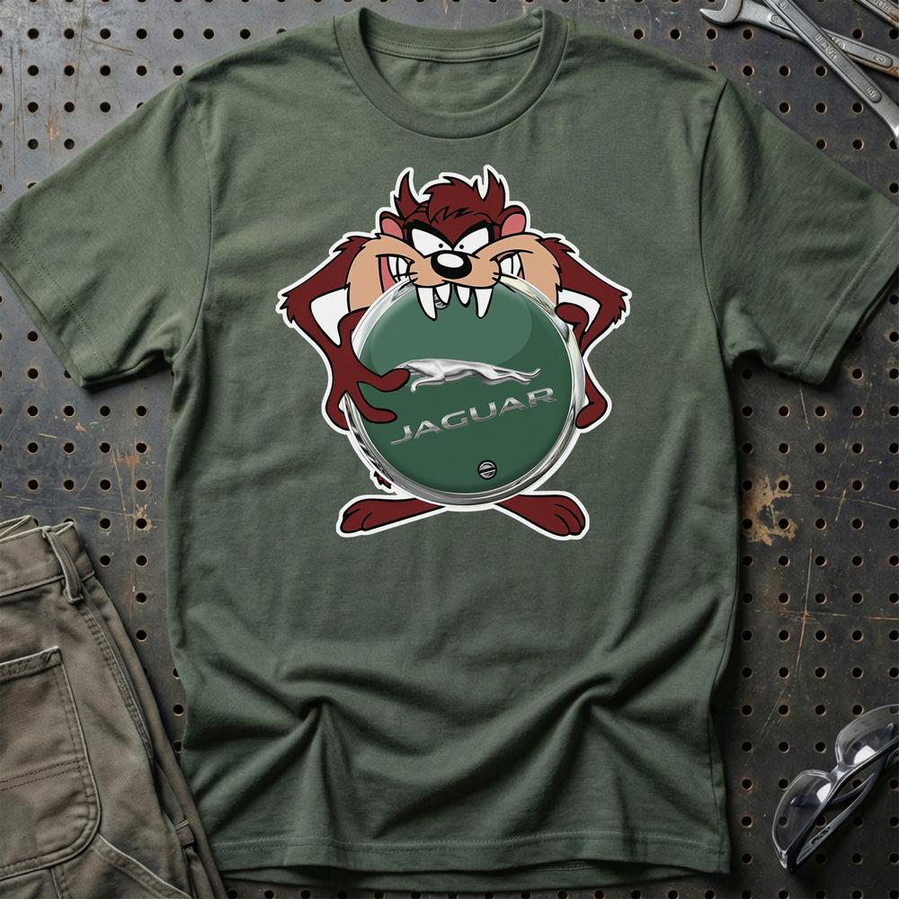Jaguar TAZ T-Shirt-Beklædning-Jaguar-Grøn Militær-S-Garage Culture Shop- garage - man cave - merchandise