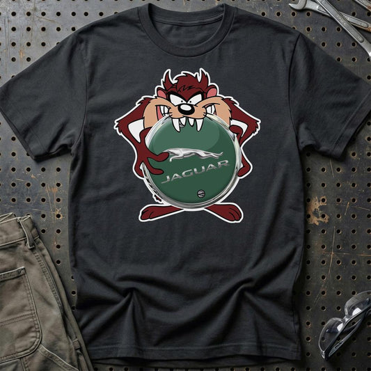 Jaguar TAZ Unisex T-Shirt , Bomuld-Beklædning-Jaguar-Sort-S-Garage Culture Shop- garage - man cave - merchandise