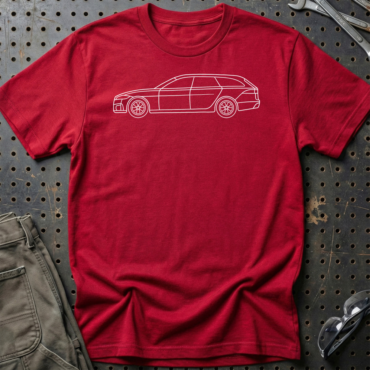 Jaguar XFS Sportbrake Outline T-Shirt-Beklædning-Jaguar-Rød-S-Garage Culture Shop- garage - man cave - merchandise