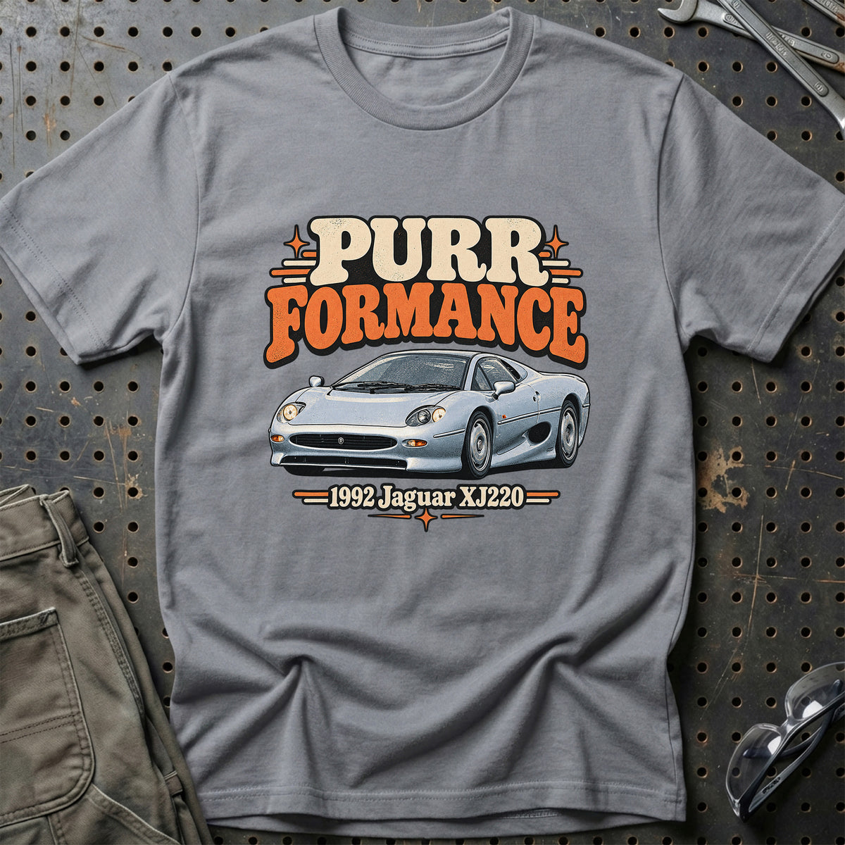 
Jaguar XJ220 1992 – Purr Formance T-Shirt – Grå Sport