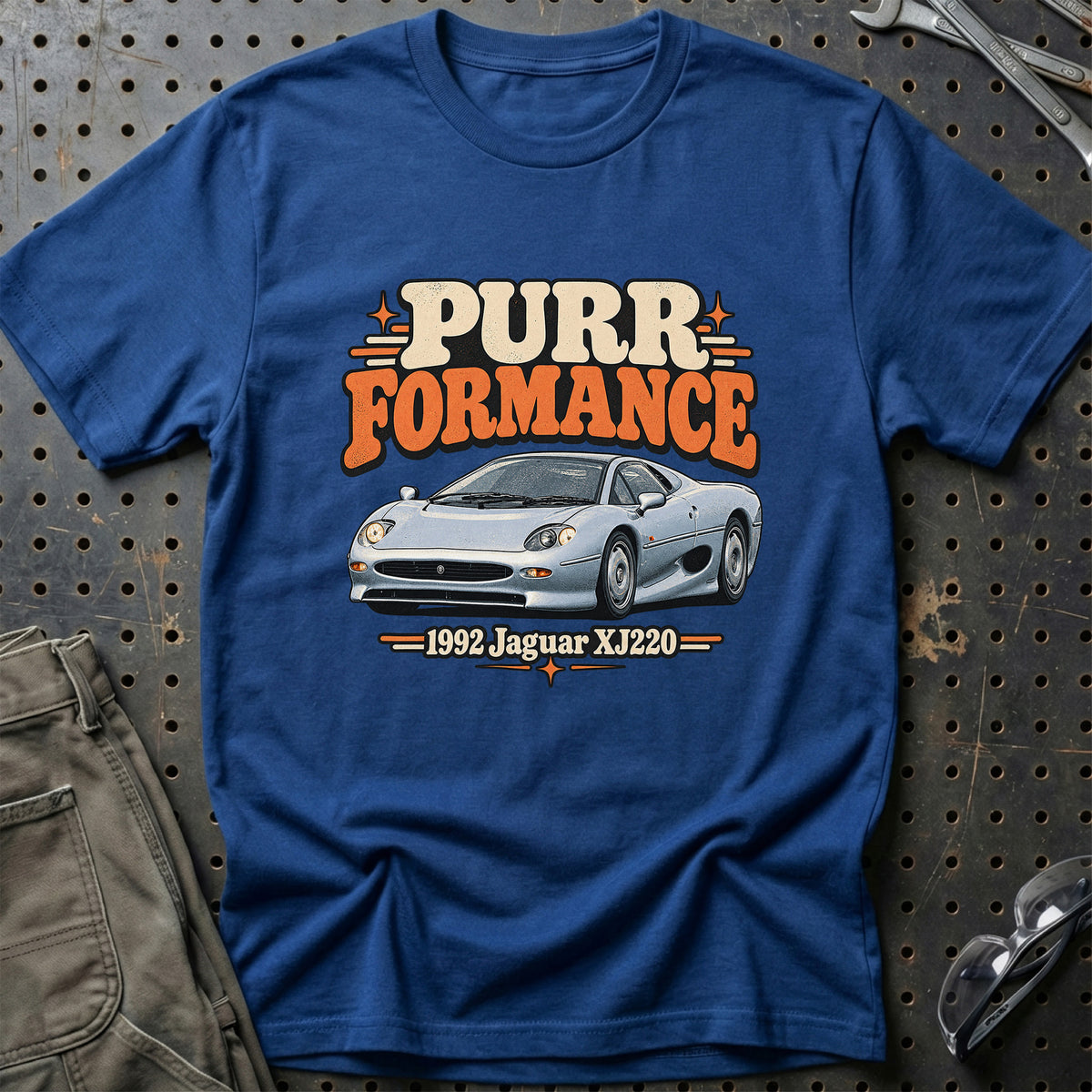 
Jaguar XJ220 1992 – Purr Formance T-Shirt – Blå Royal