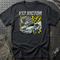 Jaguar XJS V12 T-Shirt - V12 Victor T-Shirt-Beklædning-Jaguar-Sort-S-Garage Culture Shop- garage - man cave - merchandise