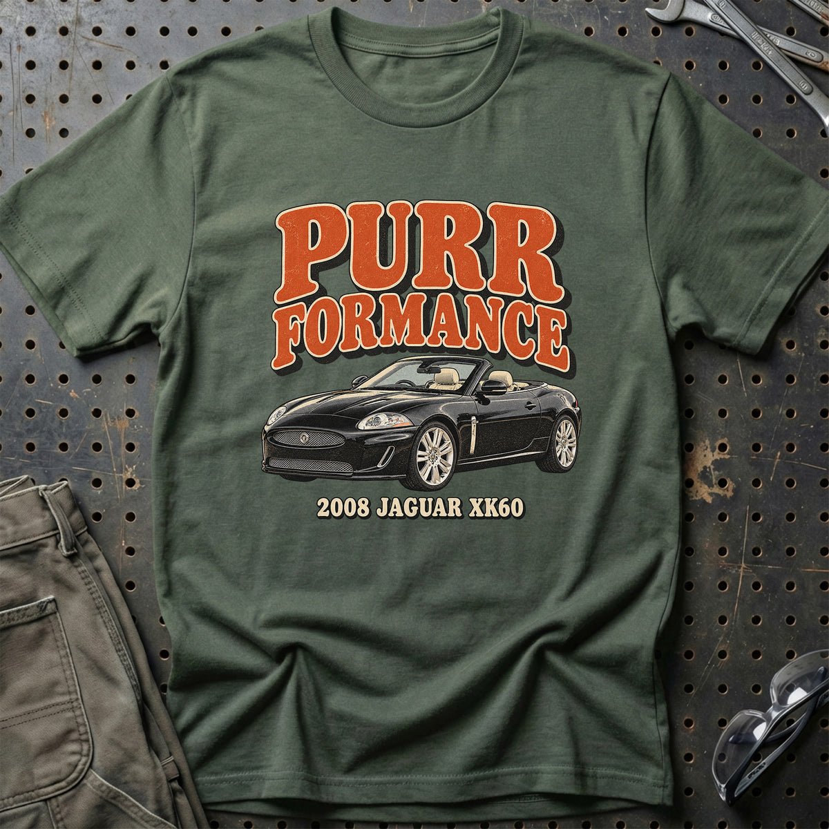 
Jaguar XK60 2008 – Purr Formance T-Shirt – Grøn Militær