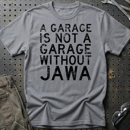 Jawa - A Garage Is Not A Garage Without Jawa - Unisex T-Shirt , Bomuld-Beklædning-Jawa-Grå Sport-S-Garage Culture Shop- garage - man cave - merchandise