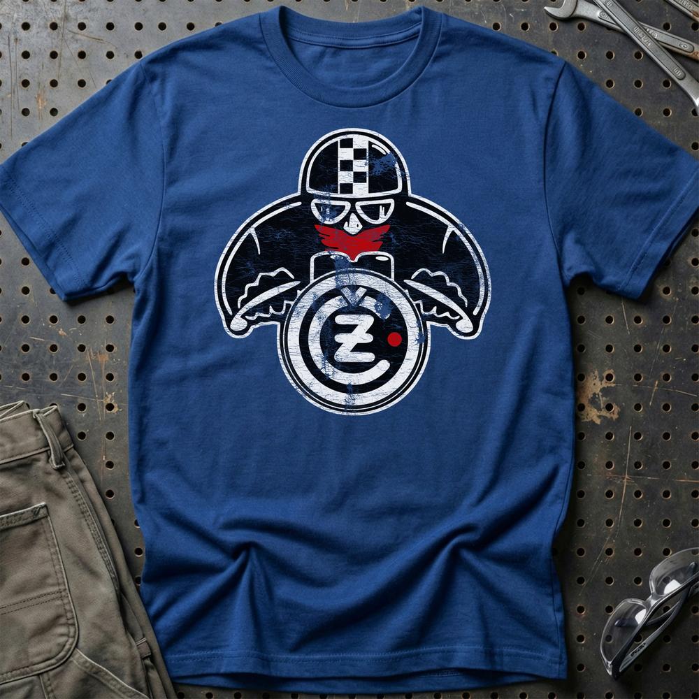 Jawa CZ Biker Vintage Style T-Shirt-Beklædning-Jawa-Blå Royal-S-Garage Culture Shop- garage - man cave - merchandise