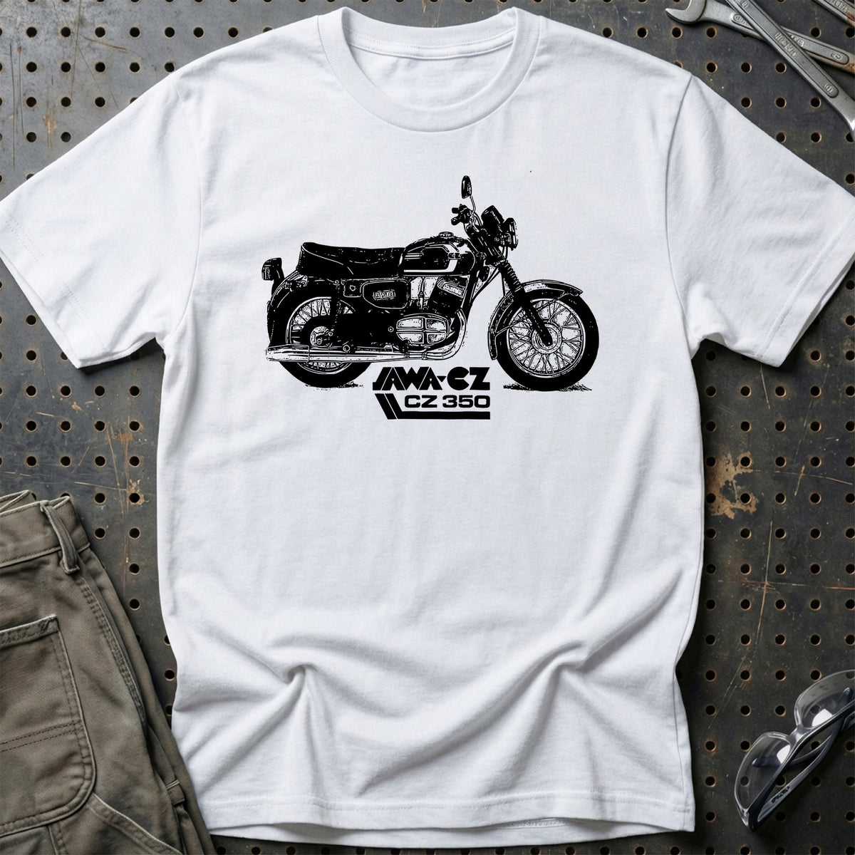 
Jawa Cz 350 T-Shirt – Hvid