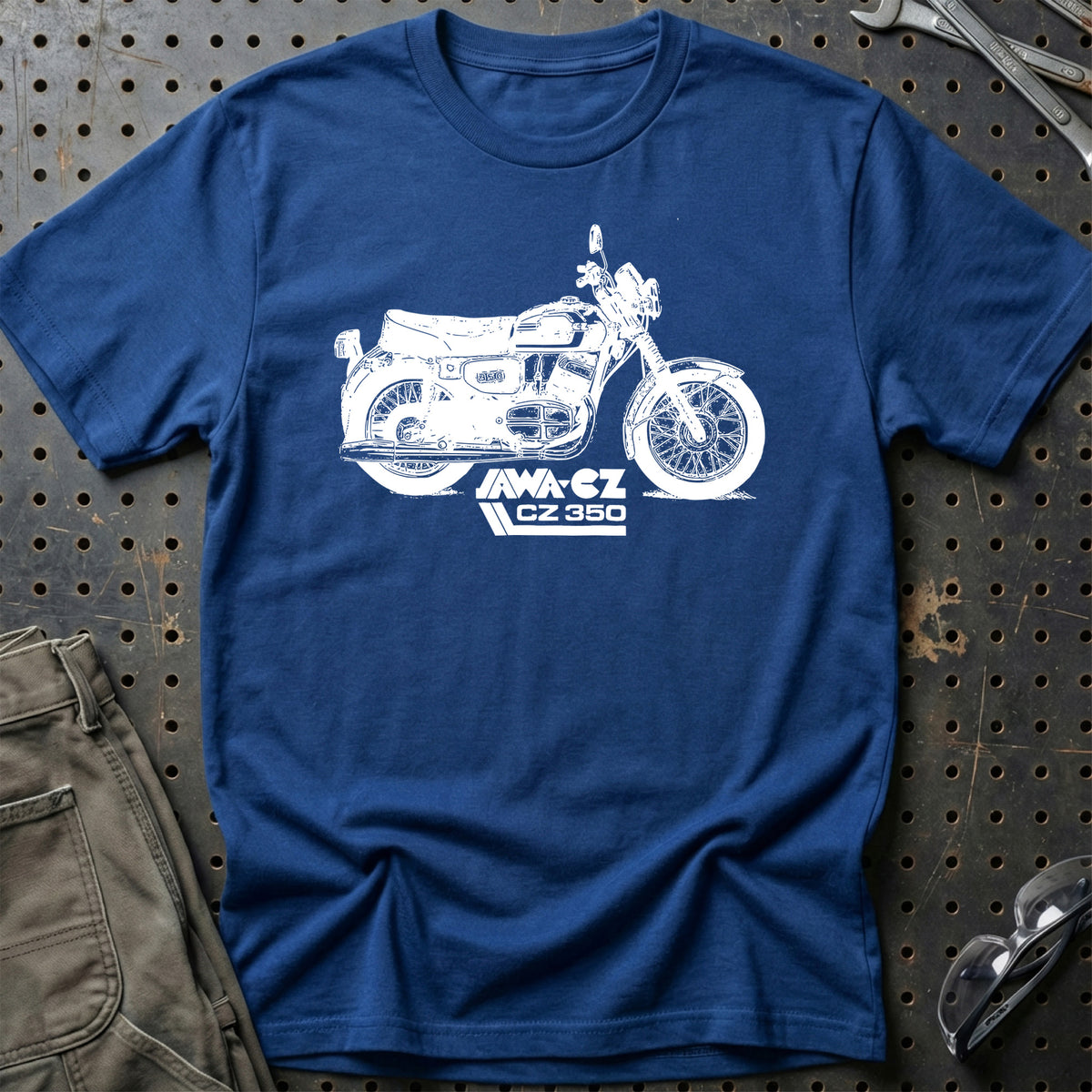 
Jawa Cz 350 T-Shirt – Blå Royal