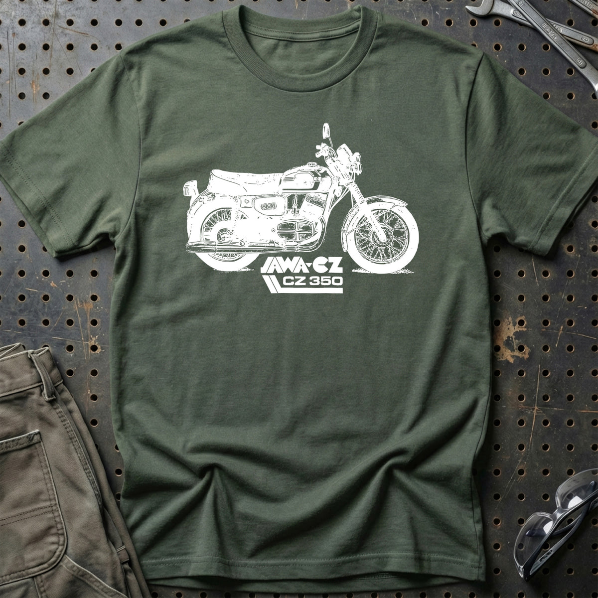 
Jawa Cz 350 T-Shirt – Grøn Militær