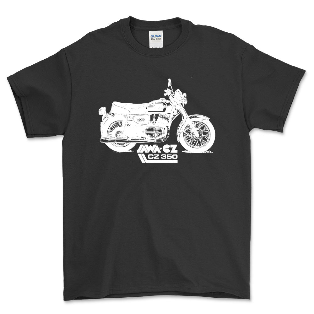 Jawa Cz 350 T-Shirt-Beklædning-Jawa-Sort-S-Garage Culture Shop- garage - man cave - merchandise