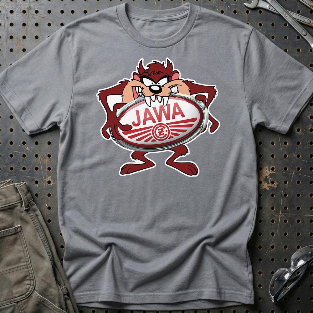 Jawa TAZ Unisex T-Shirt , Bomuld-Beklædning-Jawa-Grå Sport-S-Garage Culture Shop- garage - man cave - merchandise