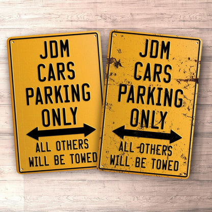 Jdm Cars Parking Only Skilte, Musemåtte, Dørmåtte , Plakat-Parking skilte-JDM-Garage Culture Shop- garage - man cave - merchandise