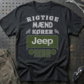 Jeep Rigtige Mænd Kører T-Shirt-Beklædning-Jeep-Sort-S-Garage Culture Shop- garage - man cave - merchandise