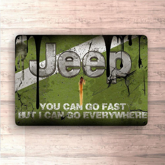 Jeep Skilte, Musemåtte, Dørmåtte , Plakat-Skilte-Jeep-Garage Culture Shop- garage - man cave - merchandise
