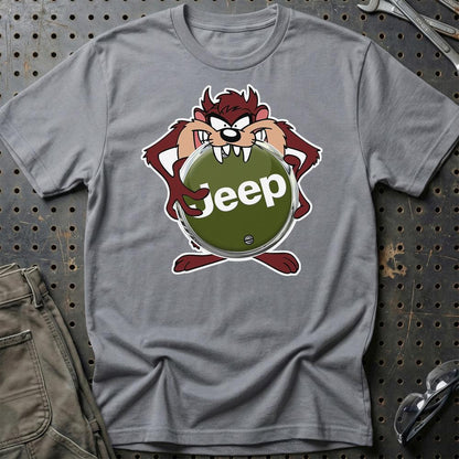 Jeep TAZ Unisex T-Shirt , Bomuld-Beklædning-Jeep-Grå Sport-S-Garage Culture Shop- garage - man cave - merchandise