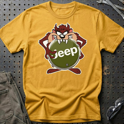 Jeep TAZ Unisex T-Shirt , Bomuld-Beklædning-Jeep-Guld-S-Garage Culture Shop- garage - man cave - merchandise