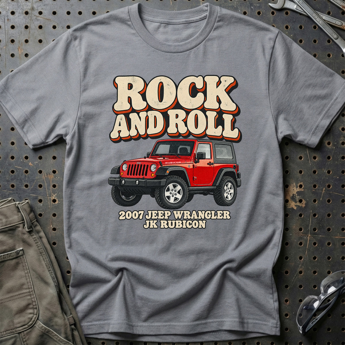 
Jeep Wrangler JK Rubicon 2007 – Rock and Roll T-Shirt – Grå Sport