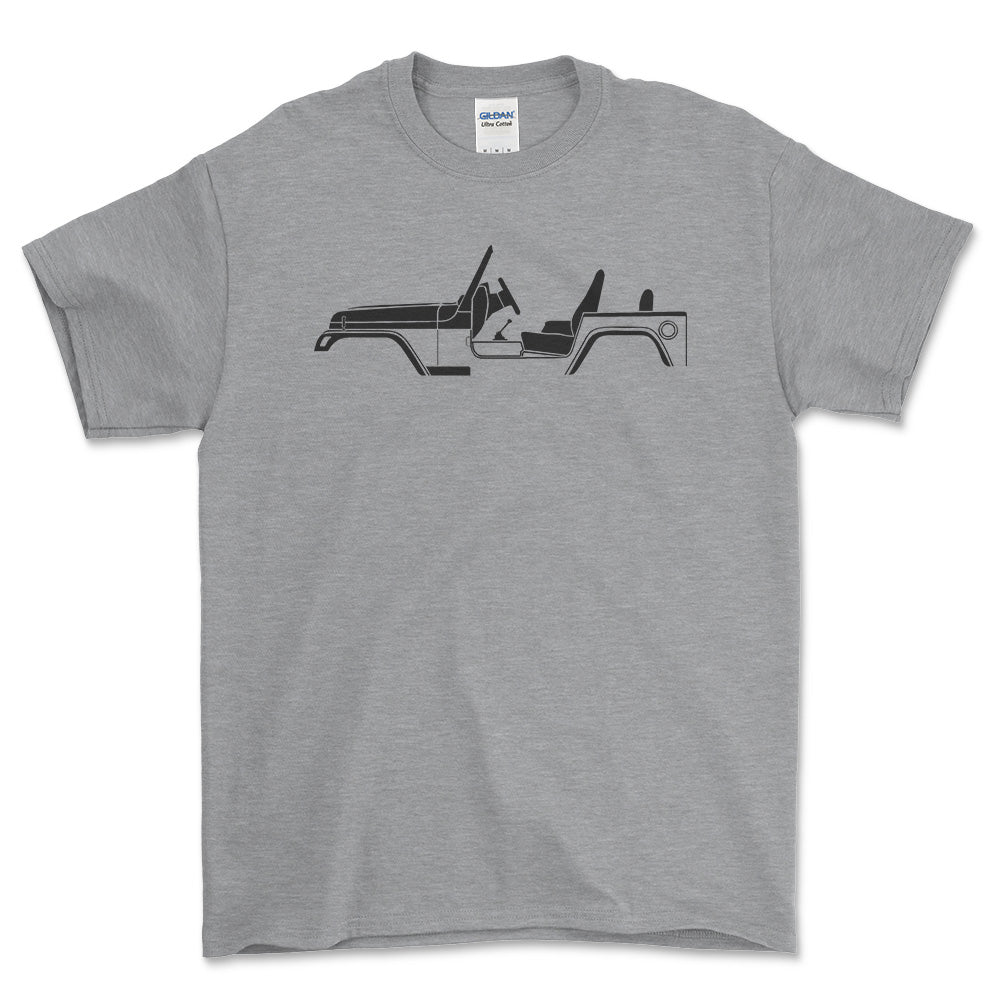 Jeep Wrangler Silhuet T-Shirt-Beklædning-Jeep-Garage Culture Shop- garage - man cave - merchandise