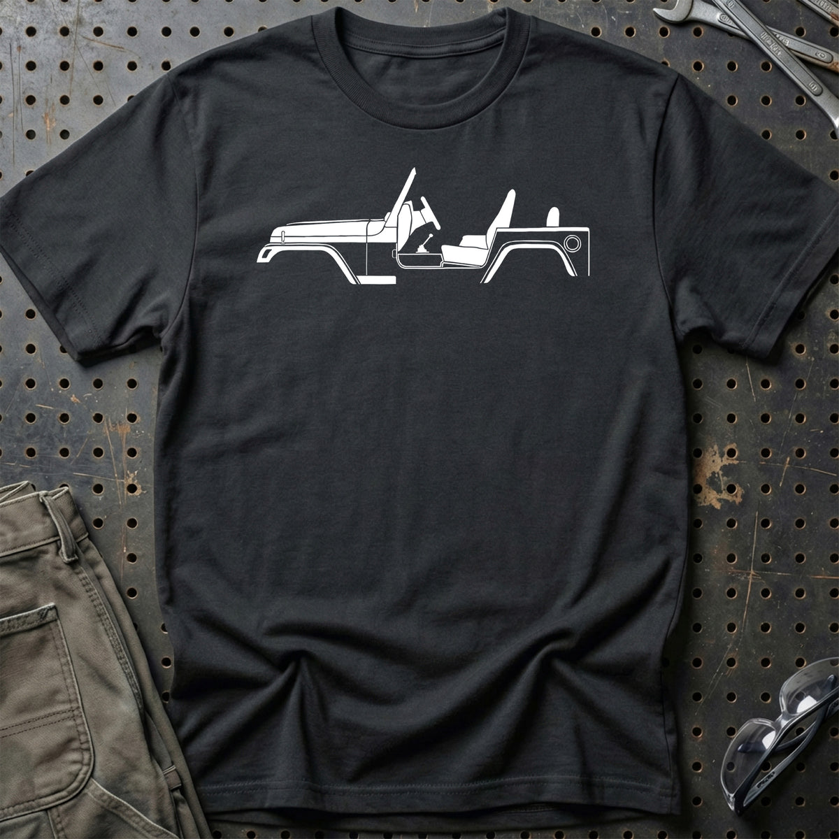 
Jeep Wrangler Silhuet T-Shirt – Sort