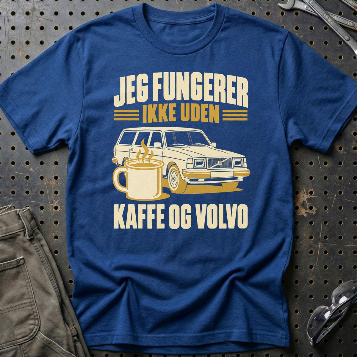 
Produktbillede af Jeg fungerer ikke uden kaffe og Volvo T-Shirt