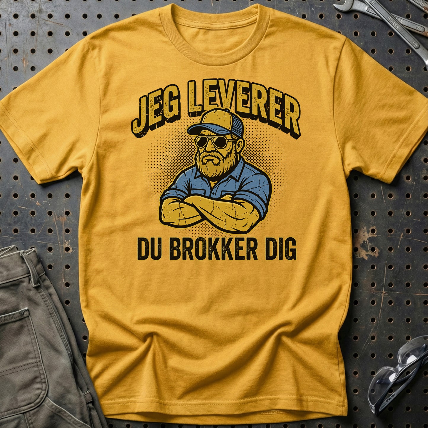 Lastbilchauffør Jeg Leverer, Du Brokker Dig - Unisex T-Shirt , Bomuld