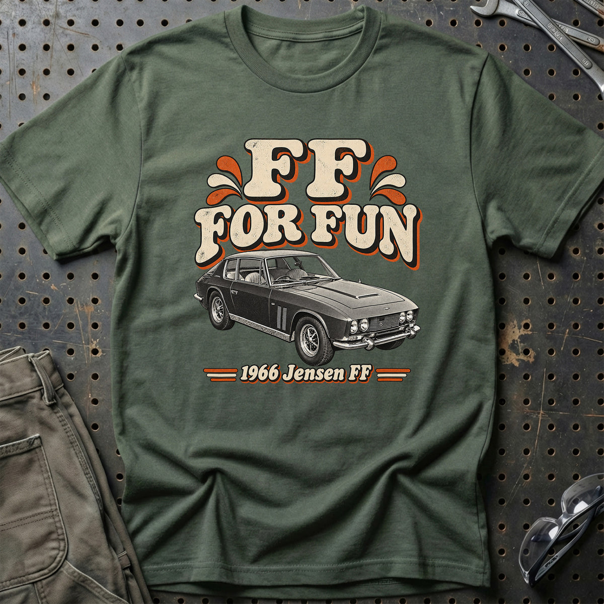 
Jensen FF 1966 – FF for Fun T-Shirt – Grøn Militær