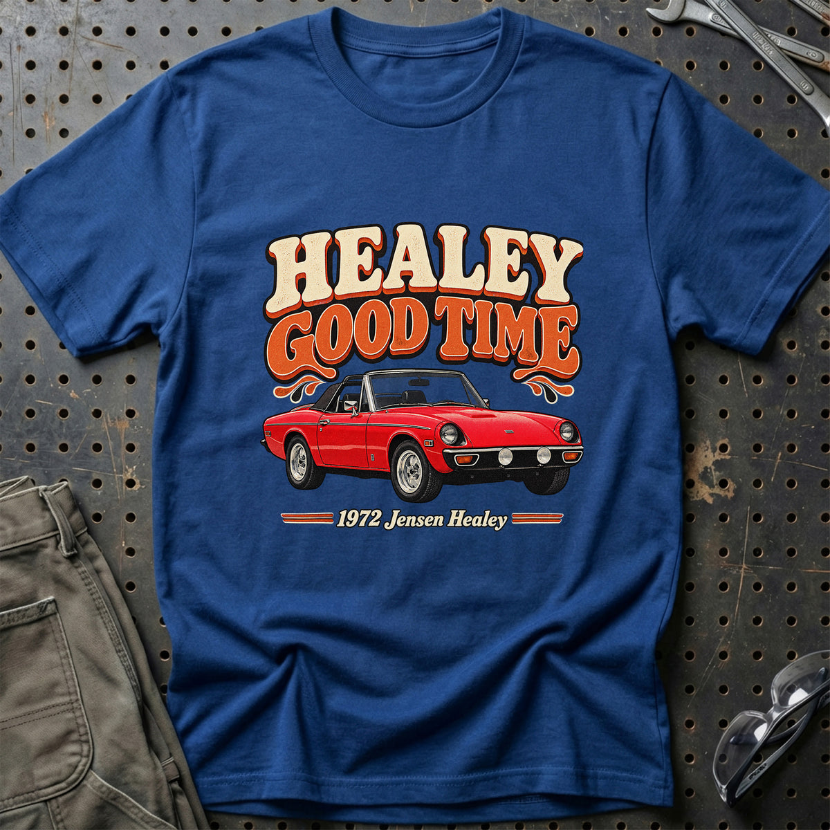 
Jensen-Healey 1972 – Healey Good Time T-Shirt – Blå Royal