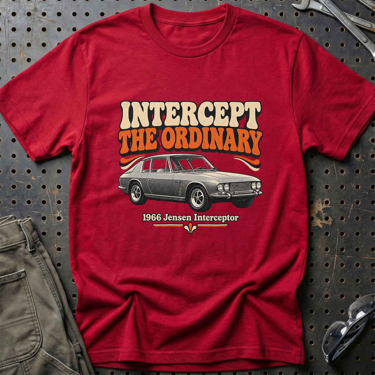 
Jensen Interceptor 1966 – Intercept the Ordinary T-Shirt – Rød