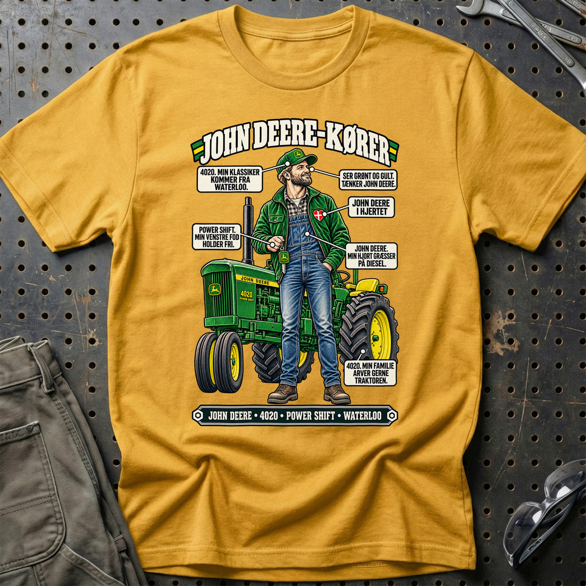 
John Deere-Kører T-Shirt – Guld