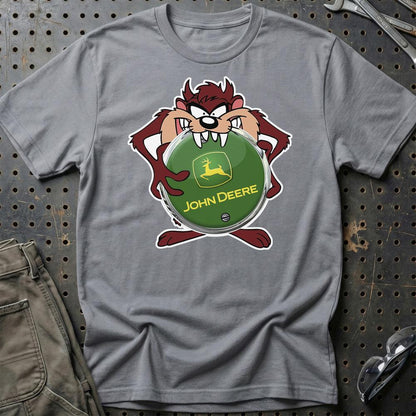 John Deere TAZ Unisex T-Shirt , Bomuld-Beklædning-John Deere-Grå Sport-S-Garage Culture Shop- garage - man cave - merchandise