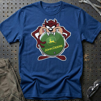 John Deere TAZ Unisex T-Shirt , Bomuld-Beklædning-John Deere-Blå Royal-S-Garage Culture Shop- garage - man cave - merchandise