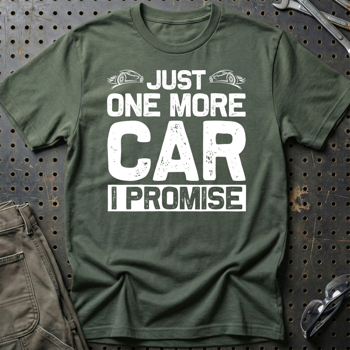 
Just One More Car I Promise T-Shirt – Grøn Militær