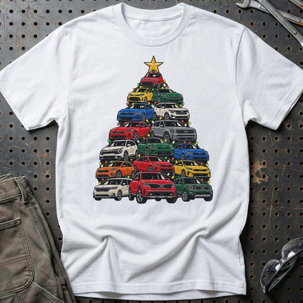 KIA Juletræ T-Shirt-Beklædning-KIA-Hvid-S-Garage Culture Shop- garage - man cave - merchandise