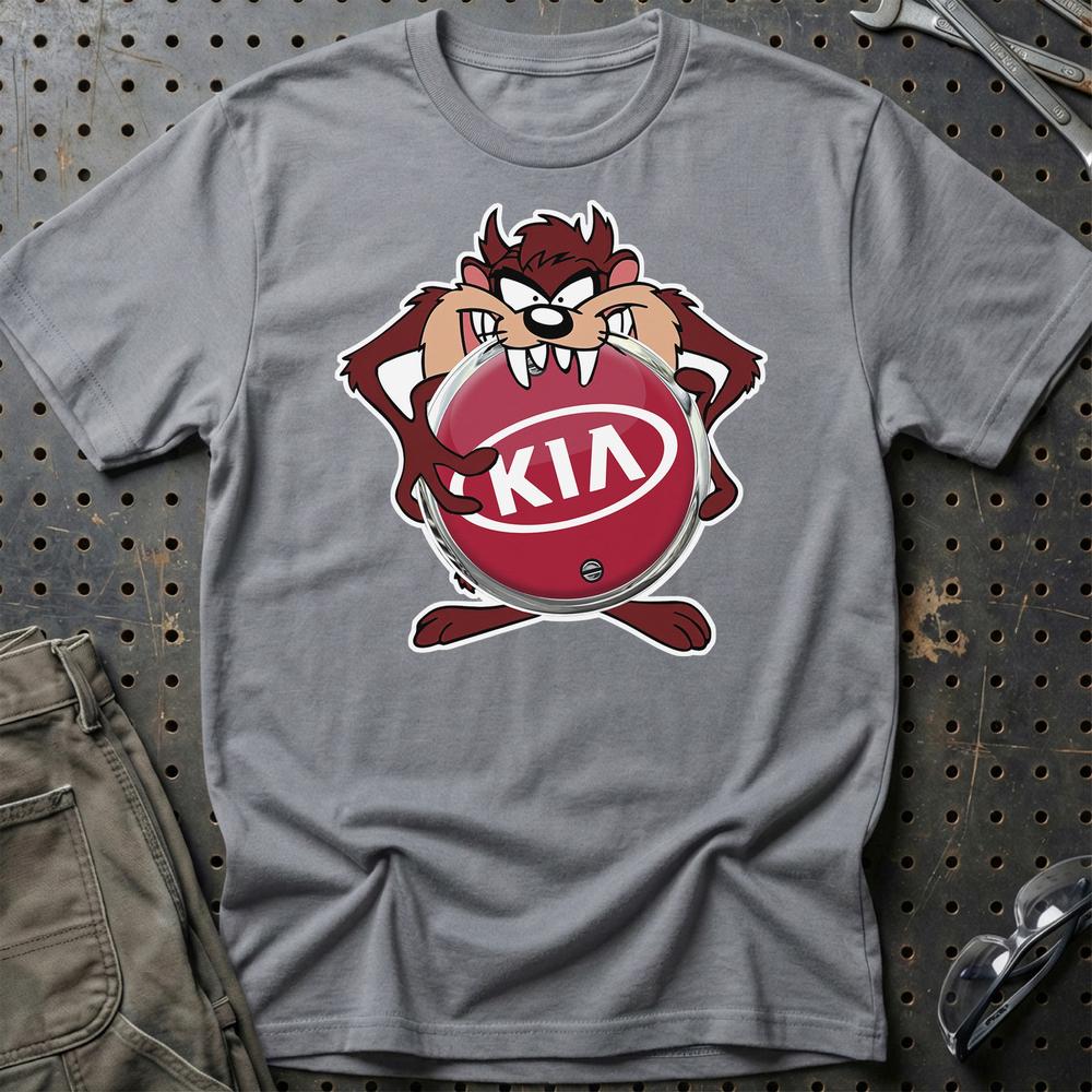 KIA TAZ T-Shirt-Beklædning-KIA-Grå Sport-S-Garage Culture Shop- garage - man cave - merchandise